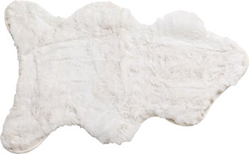 Narzuta futrzana Kremowa 90x60cm – obraz-1