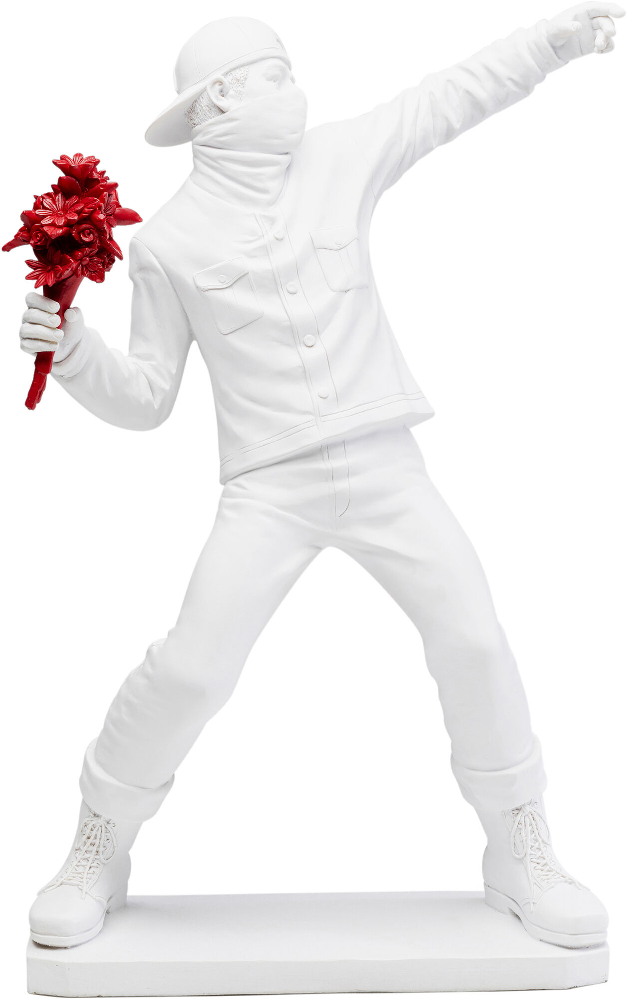 Figura Deco Street Art Bouquet Blanco 67cm – Imagen-1.