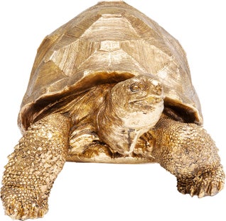 Közepes Arany Teknős Dekorációs Figura 40cm – kép-1.