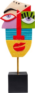 Rzeźba dekoracyjna Abstrakcyjna twarz wielobarwna 52 cm – grafika-1.