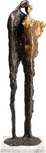 Figurka dekoracyjna czarna abstrakcyjna 20x15 cm – obraz-1