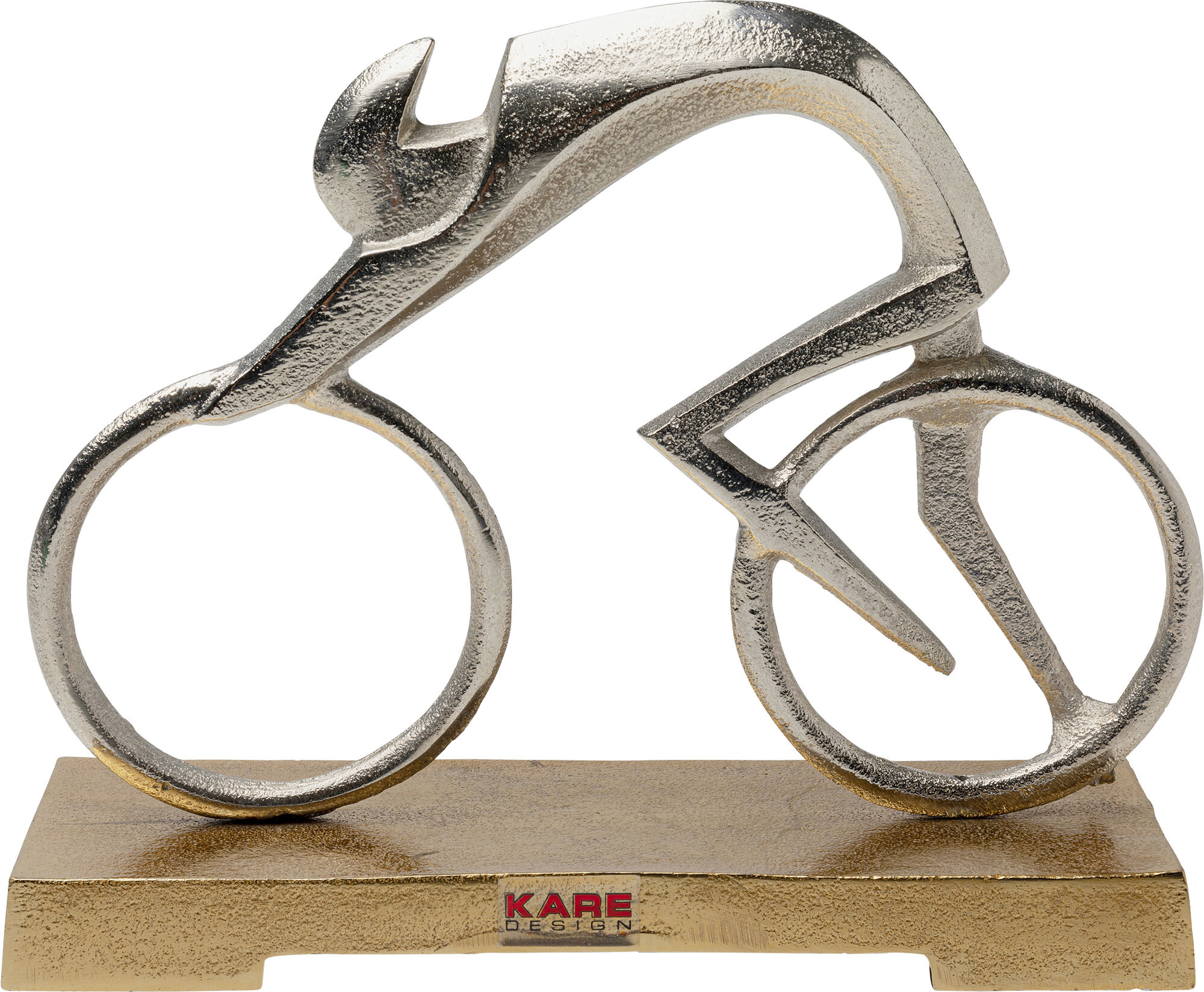 Figurka dekoracyjna aluminiowa kolarz 26x20 cm – obraz-1