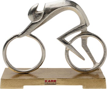 Figurka dekoracyjna aluminiowa kolarz 26x20 cm – obraz-1