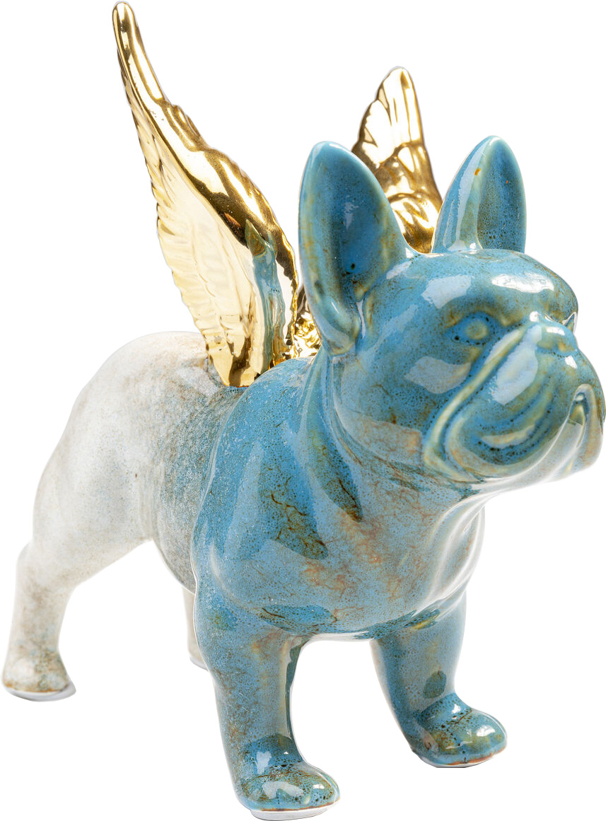 Skulptur Bulldog Angel - Blå – bild-1.