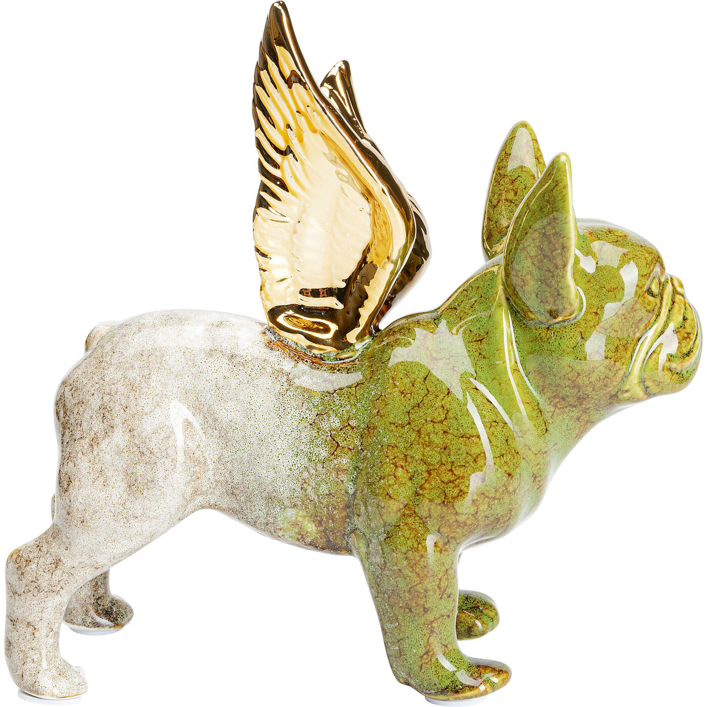 Skulptur Bulldog Angel - Grön – bild-1.