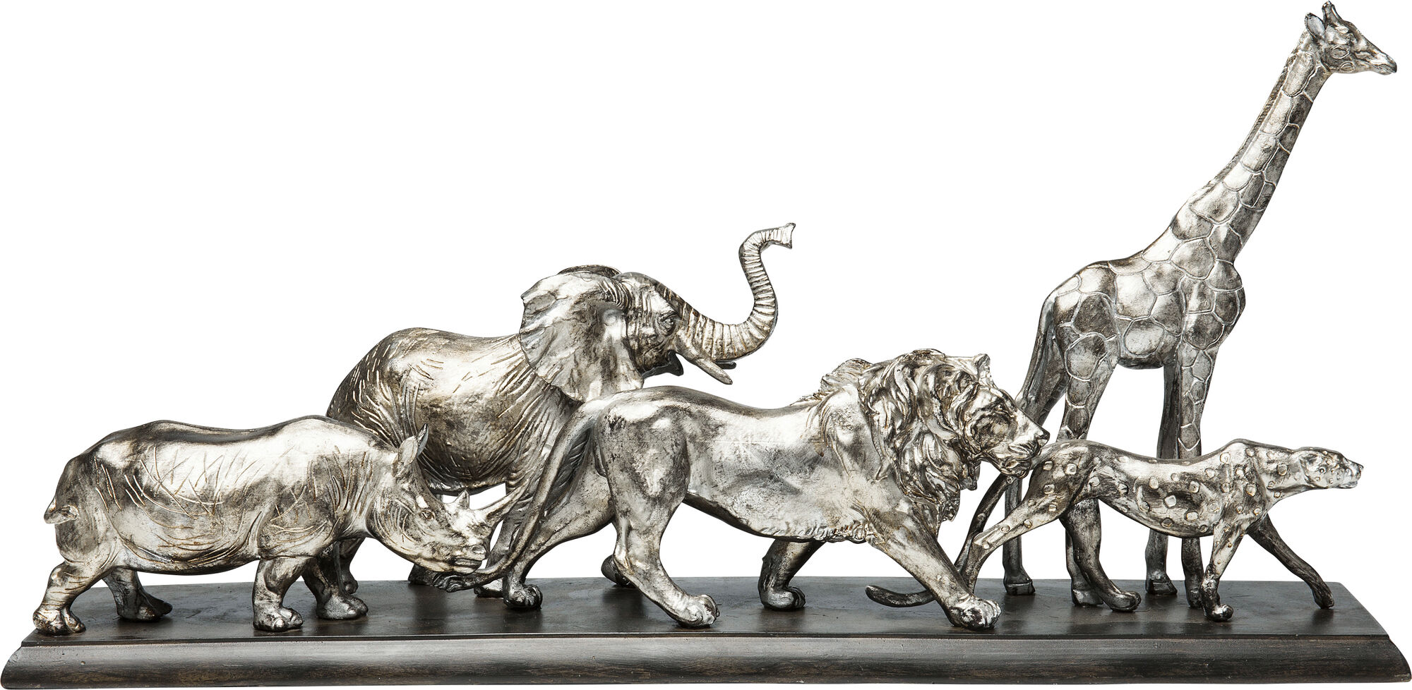 Figurka dekoracyjna czarna 71x16 cm zwierzęta – obraz-1