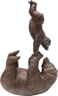Figurka dekoracyjna niedźwiedzie brązowa 18x9 cm – obraz-1