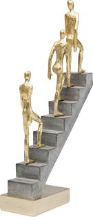 Figurka dekoracyjna schody szara 22x7 cm – obraz-1