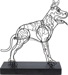 Figurka dekoracyjna stalowa czarna 31x36 cm – obraz-1