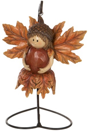 Figurka dekoracyjna Autumn Girl Acorn 15x21 cm – obraz-1