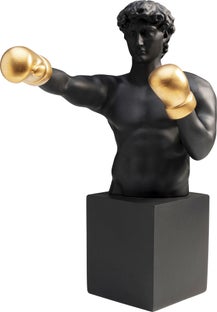 Figurka dekoracyjna bokser czarna 25x40 cm – obraz-1