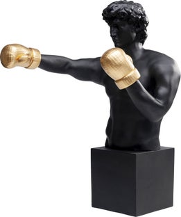Figurka dekoracyjna bokser czarna 40x50 cm – obraz-1