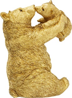 Skulptur Bear Lucky Mom - Dekor Guld Björnar, 27cm – bild-1.
