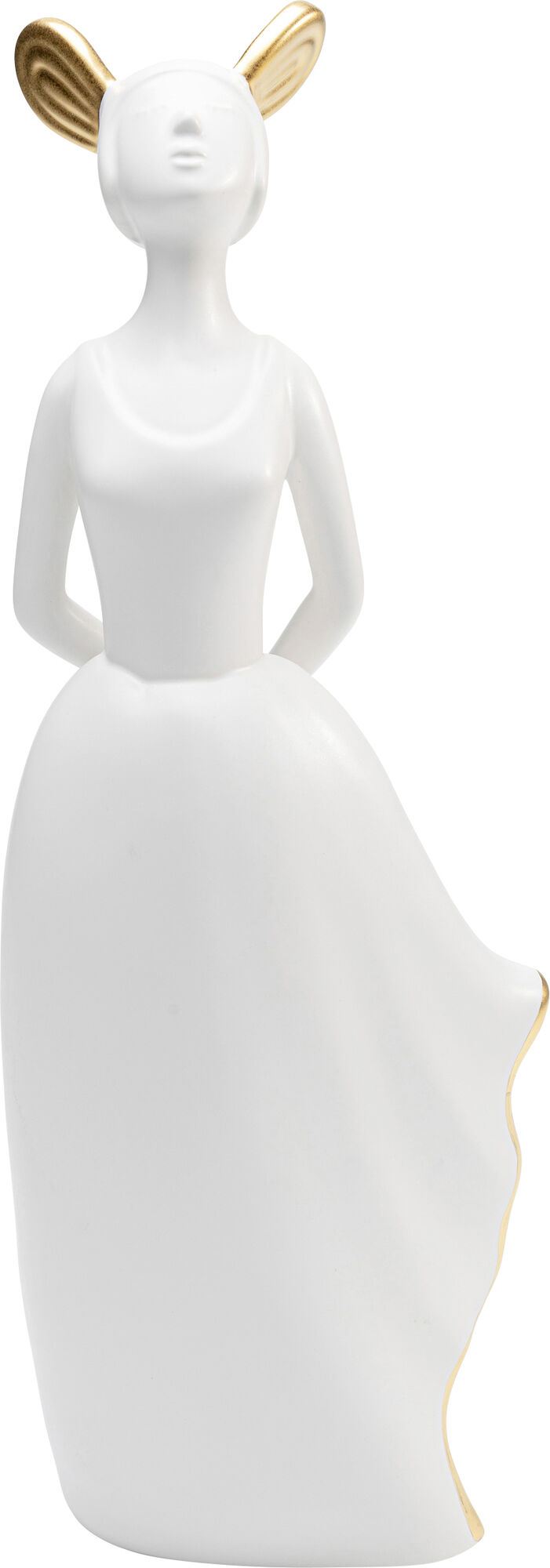 Figurina decorativa alba Proud Lady 35 cm – imagine-1.