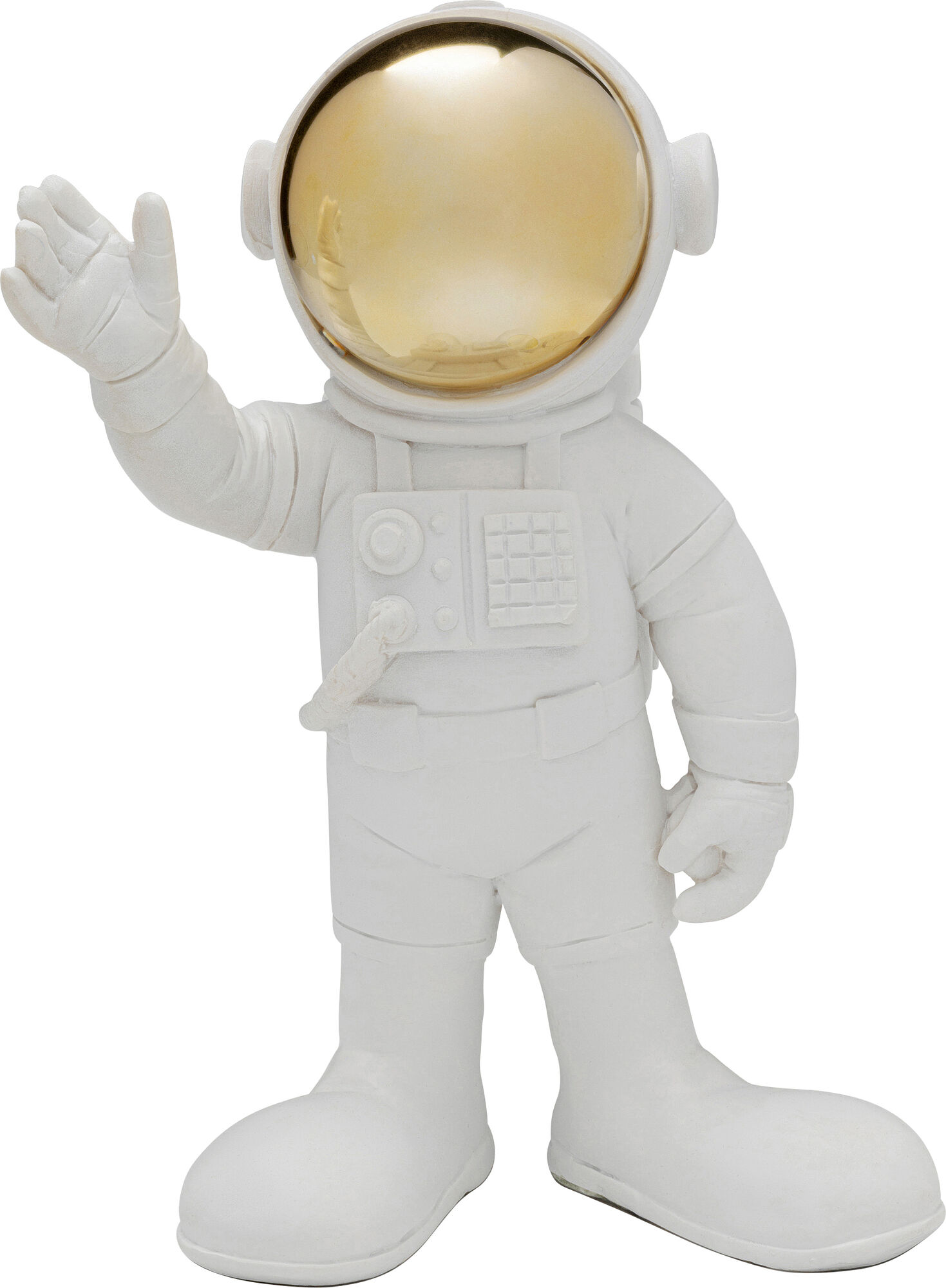 Figurka dekoracyjna biała astronauta 17x27 cm – obraz-1