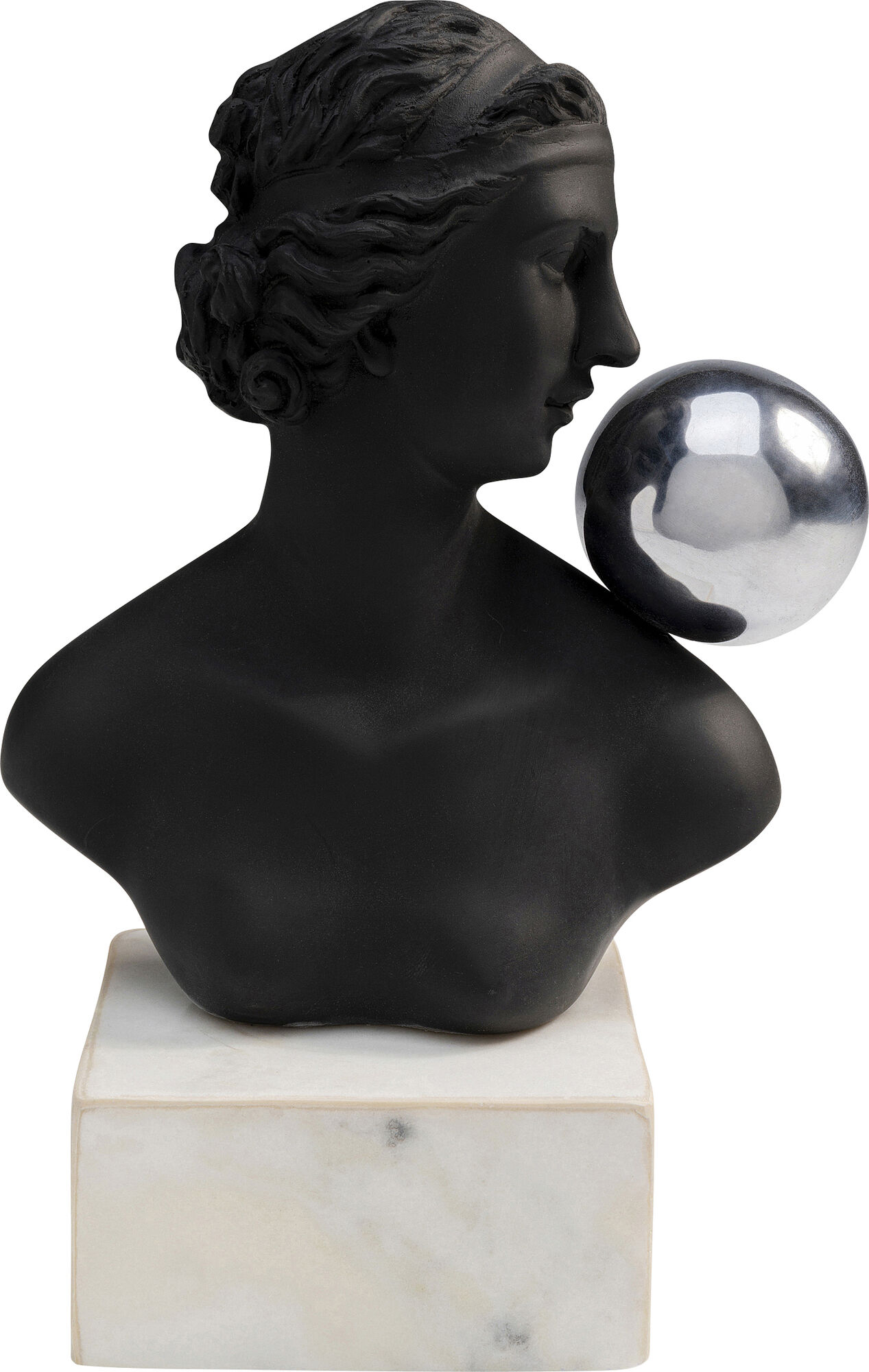 Figurka dekoracyjna Busto Girl 18x24 cm czarna – grafika-1.