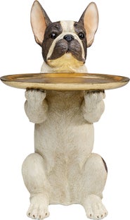 Skulptur Butler Bully - Hund Med Brett – bilde-1.
