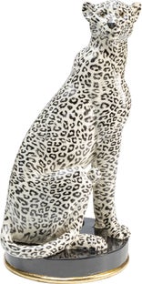 Figurka dekoracyjna beżowa gepard 30x26 cm – obraz-1