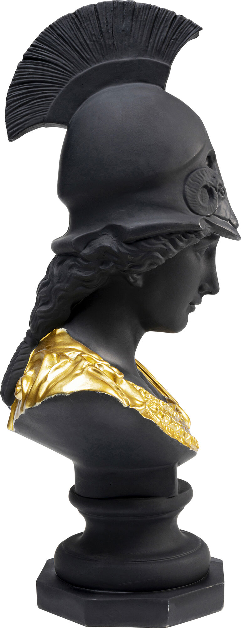 Dekoracja stojąca posąg czarno-złota 20x39 cm – obraz-1