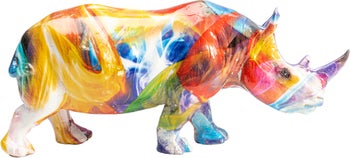 Dekoratyvinė skulptūrėlė Colored Rhino – paveikslėlis-1.