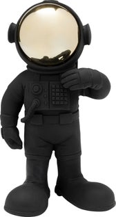 Figurka dekoracyjna czarna astronauta 17x27 cm – obraz-1