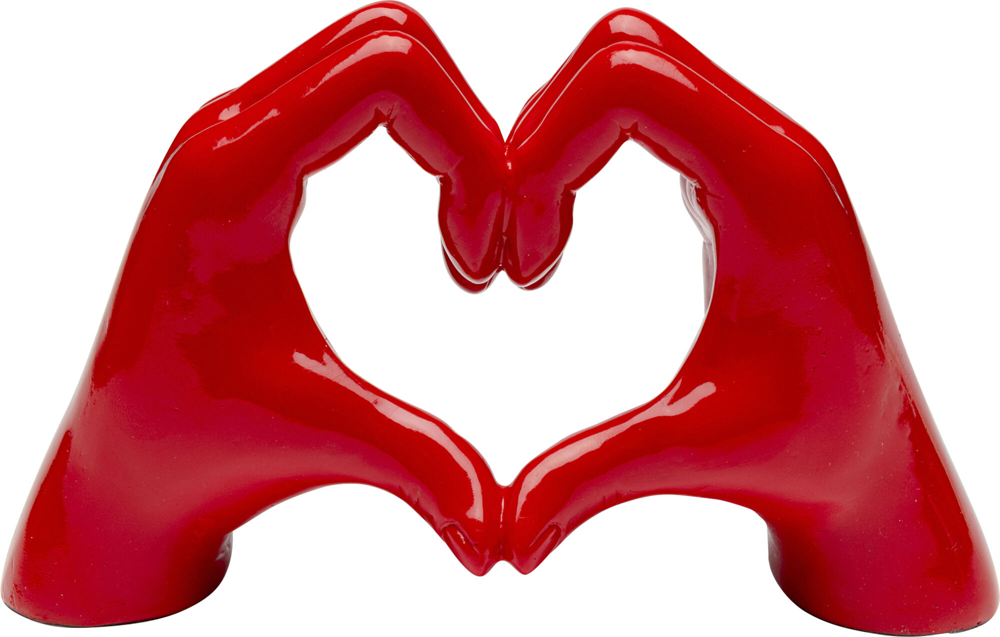 Figurka dekoracyjna czerwona motyw serca 20x12 cm – obraz-1