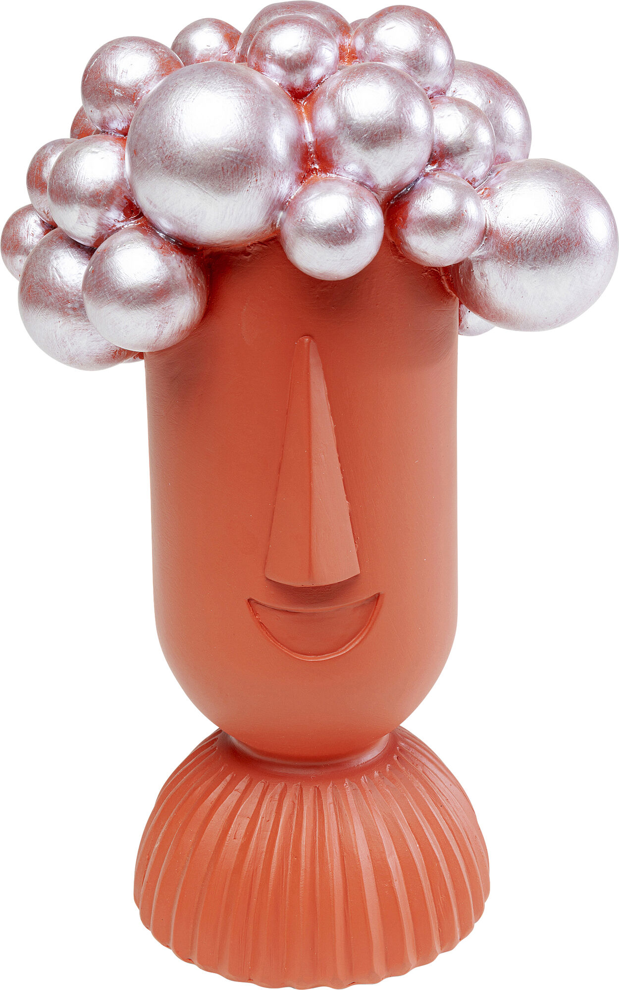 Figurka dekoracyjna czerwona motyw twarzy 15x24 cm – obraz-1