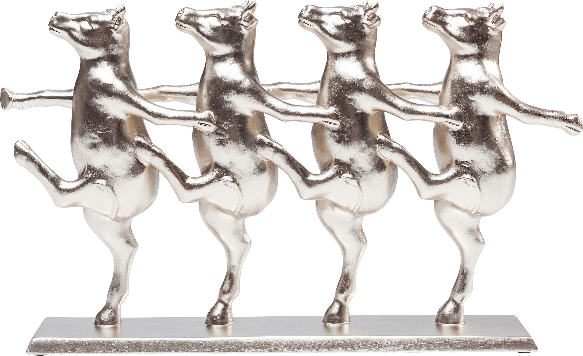 Figurka dekoracyjna Dancing Cows 40x23 cm różowe złoto – grafika-1.