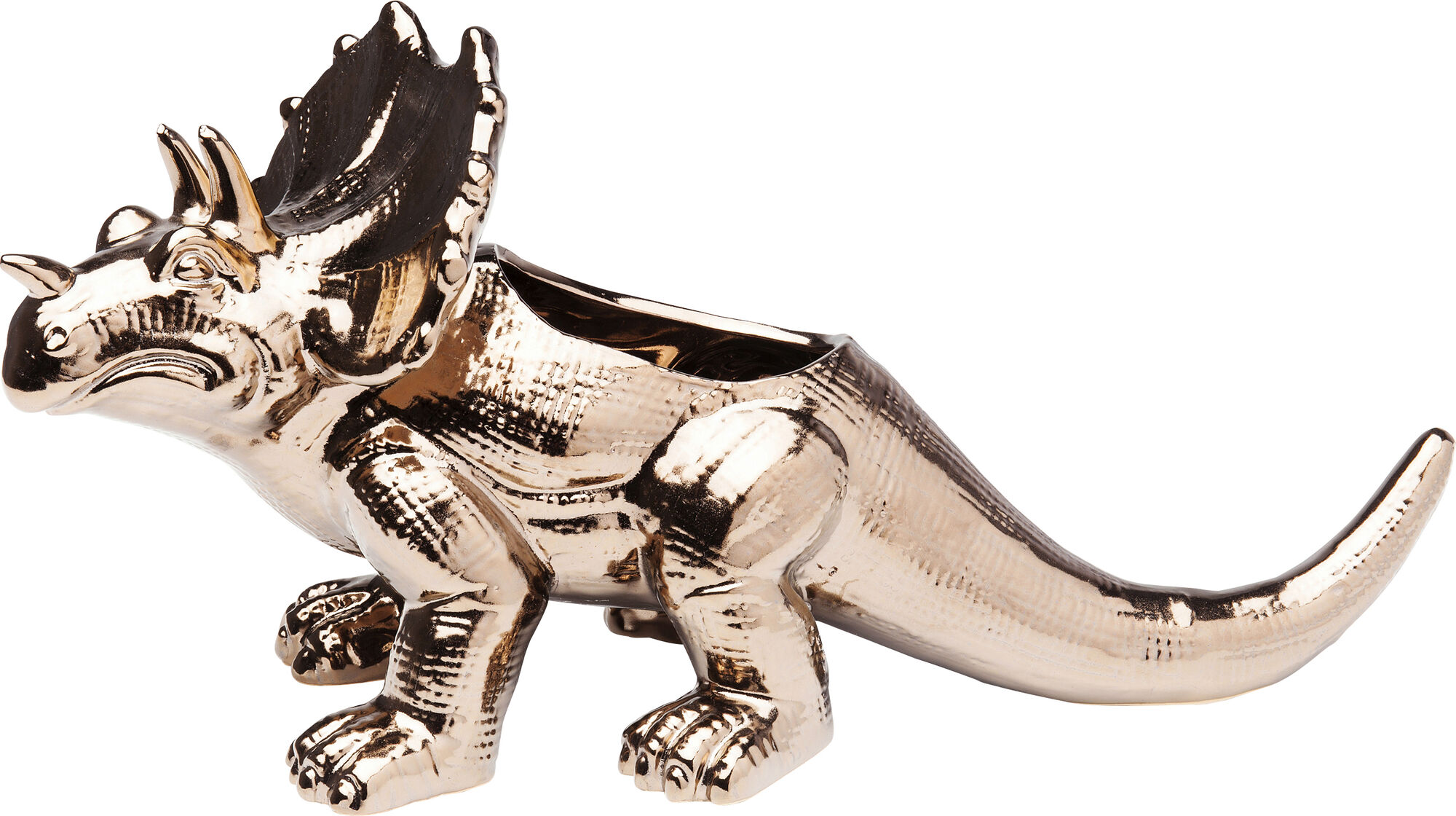 Figurka dekoracyjna Dino 42x20 cm złota – obraz-1