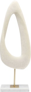 Figurka dekoracyjna do salonu organiczne kształty 18x53 cm – obraz-1