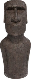 Figurka dekoracyjna szara Wyspa Wielkanocna 34x26 cm – obraz-1