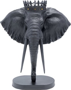 Obiect decorativ Elephant Royal Negru 57cm – imagine-1.