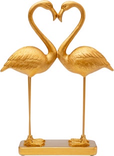 Dekoratyvinė skulptūrėlė Flamingo Love Gold 39cm – paveikslėlis-1.