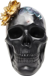 Obiect decorativ Flower Skull 22cm – imagine-1.