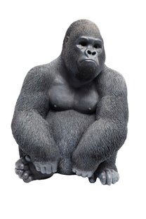 Fekete Monkey Gorilla Side Medium Dekorációs Figura – kép-1.