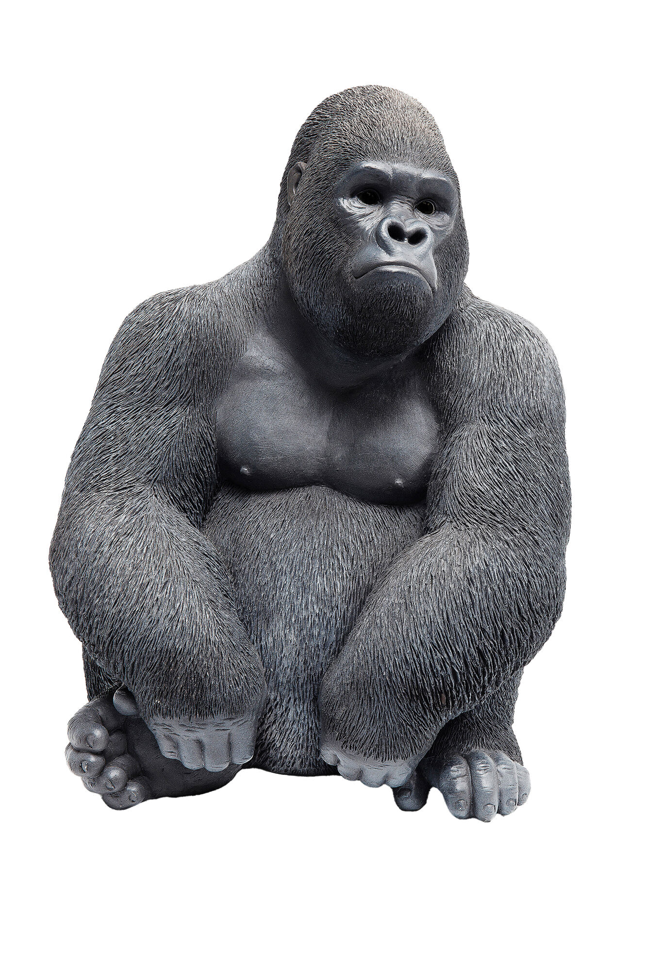 Figurka dekoracyjna czarna goryl 30x28 cm – obraz-1