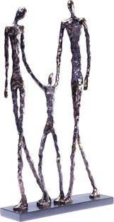 Figurka dekoracyjna fioletowa 31x8 cm rodzina – obraz-1