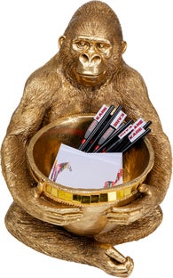 Arany Holding Bowl Majmos Dekorációs Figura 41cm – kép-1.