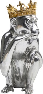 Figura decorativa King Lui argento 35cm – immagine-1.