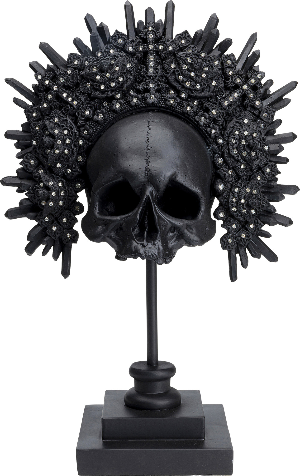 produkt: Figurka dekoracyjna King Skull 32x49 cm czarna.