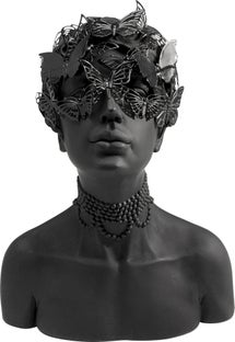 Figura decorativa mujer y mariposas negro 26x35 cm – Imagen-1.