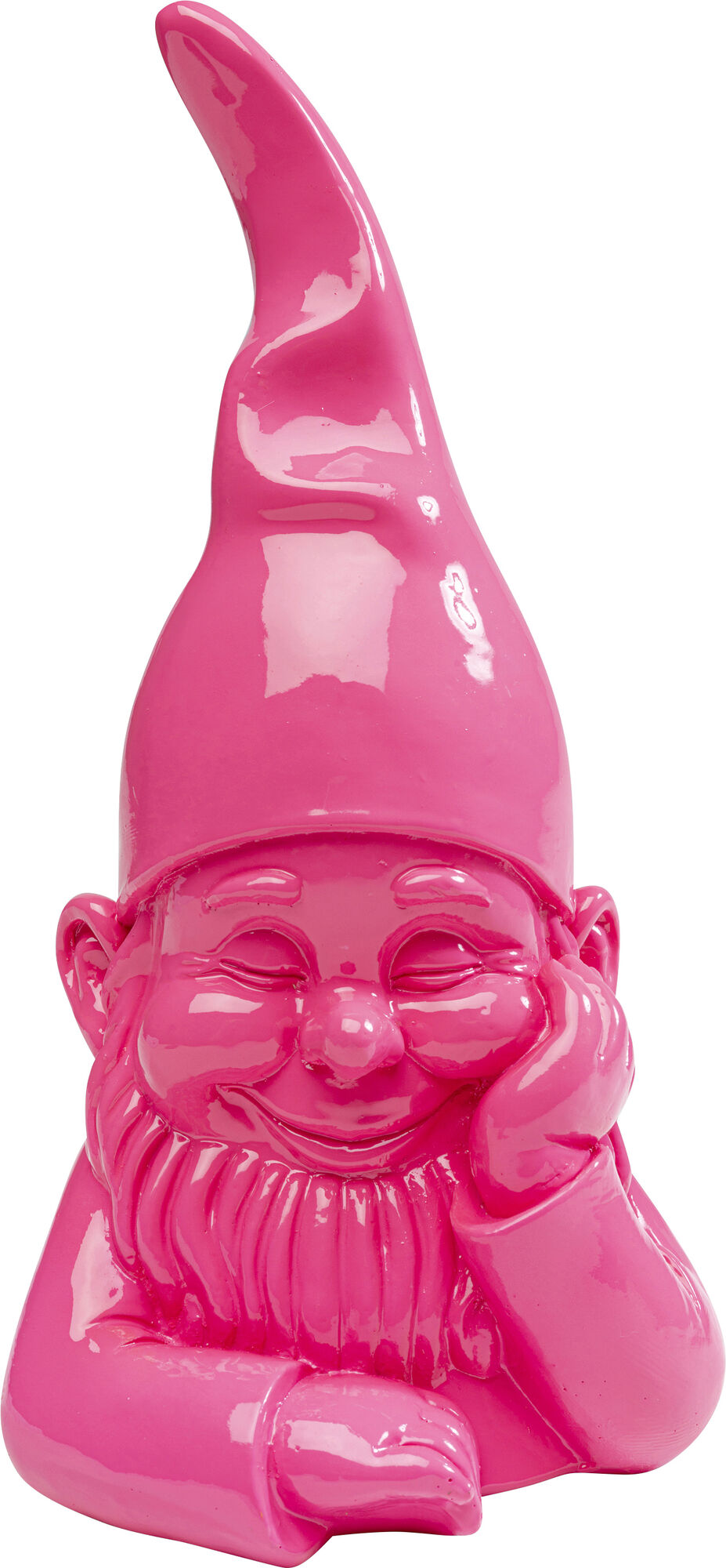 Figurka dekoracyjna krasnal różowy 10x21 cm – obraz-1