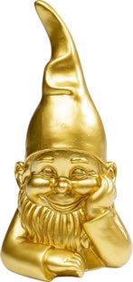 Figurka dekoracyjna krasnal złoty 10x21 cm – obraz-1