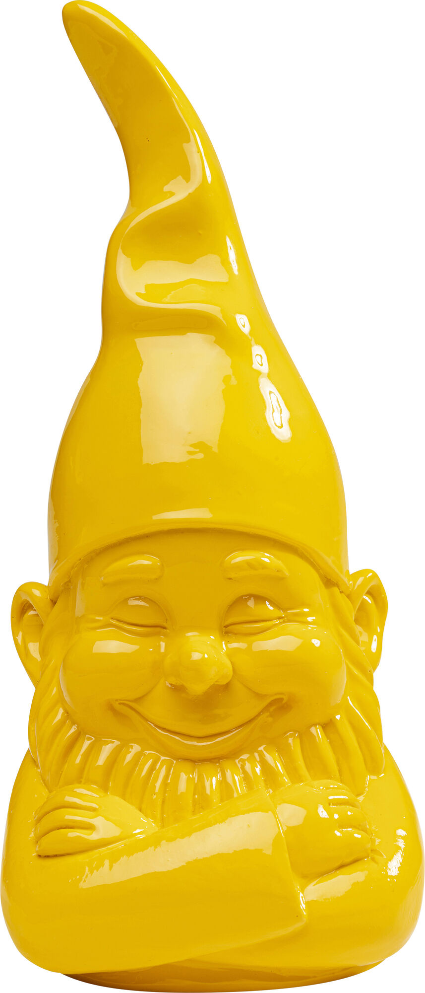 Figurka dekoracyjna krasnal żółty 10x21 cm – obraz-1