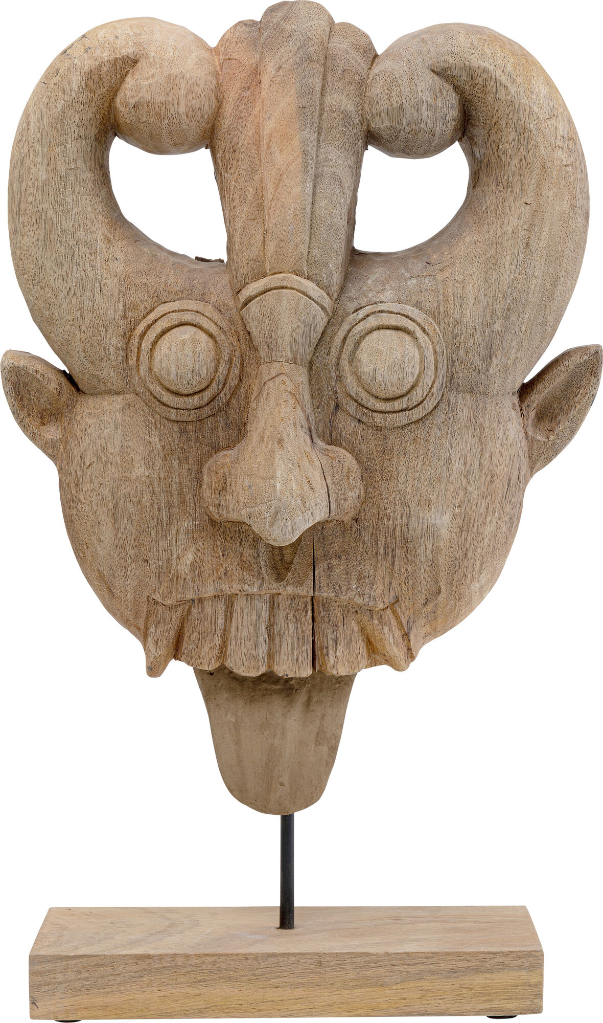 Figurka dekoracyjna Mask African 31x51 cm naturalna – obraz-1