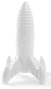 Figurka dekoracyjna Memorabilia My Spaceship 14x27 cm biała – obraz-1