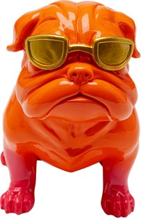 Skulptur Fashion Dog - Orange/Rosa, 17cm – bild-1.