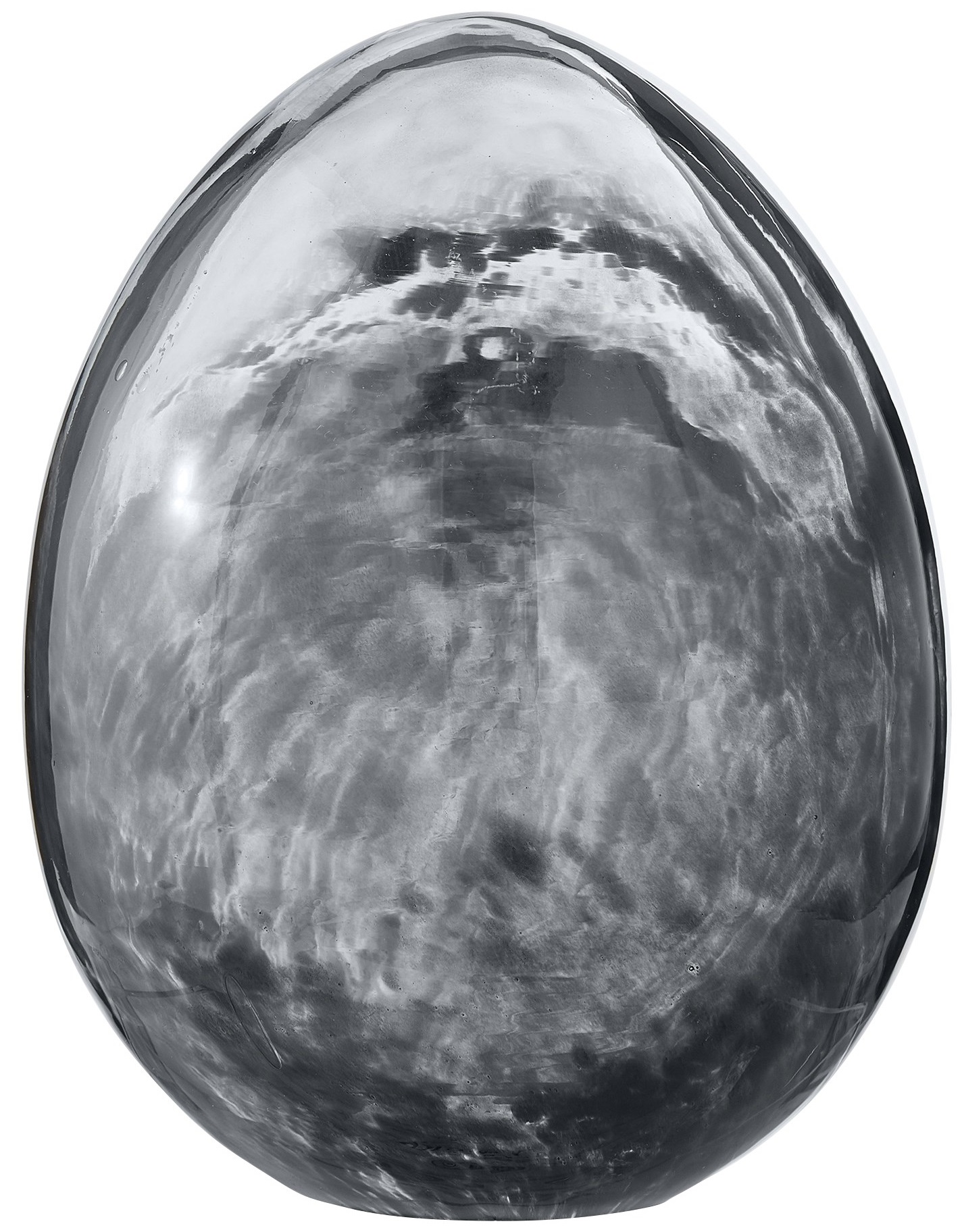 Figurka dekoracyjna Murina Egg Ø10x15 cm czarna transparentna – obraz-1