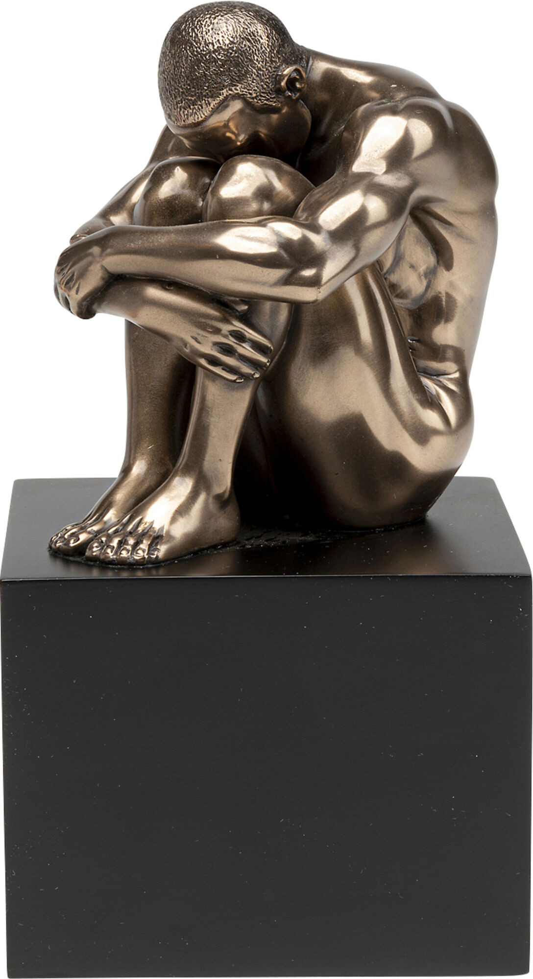 Kare Skulptur Nude Man Thinking - Bronse 10cm – bilde-1.