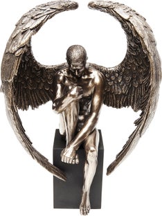 Figurka dekoracyjna czarno-złota 18x26 cm – obraz-1